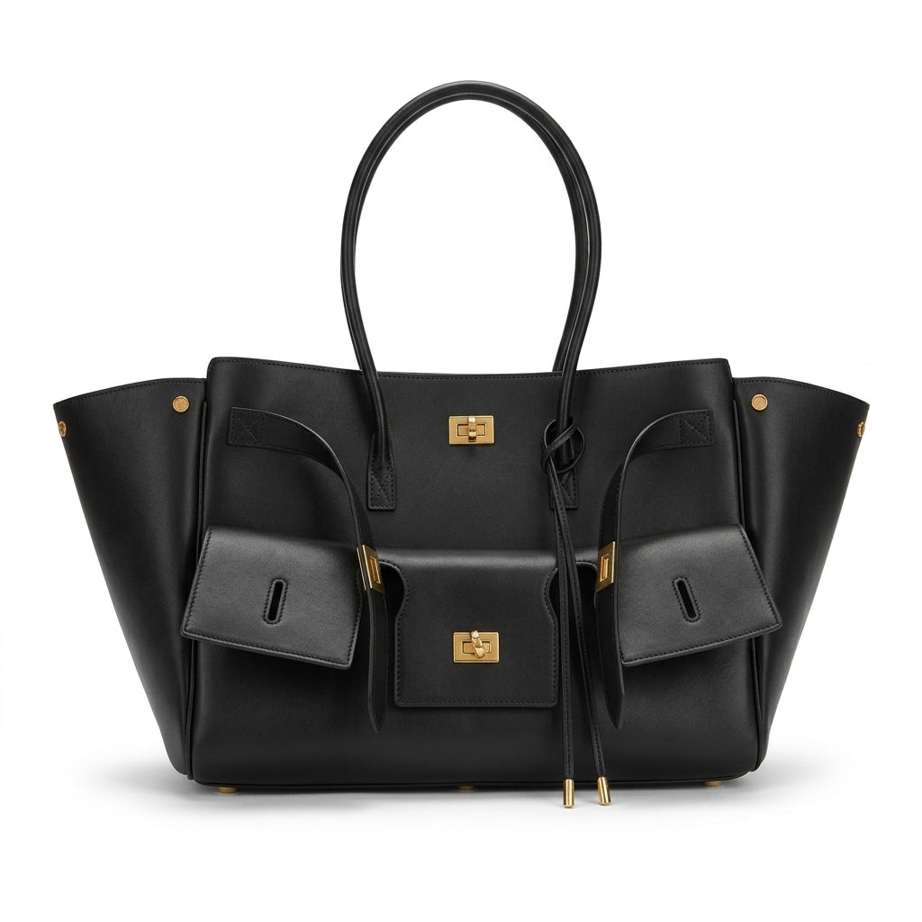 Oversized leather tote bag by Cortfashion