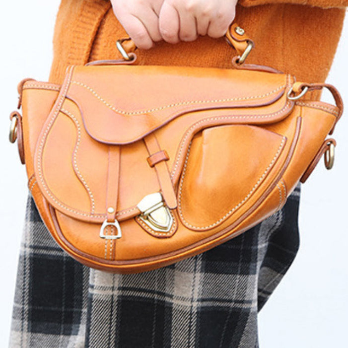Full grain leather Saddle Bag