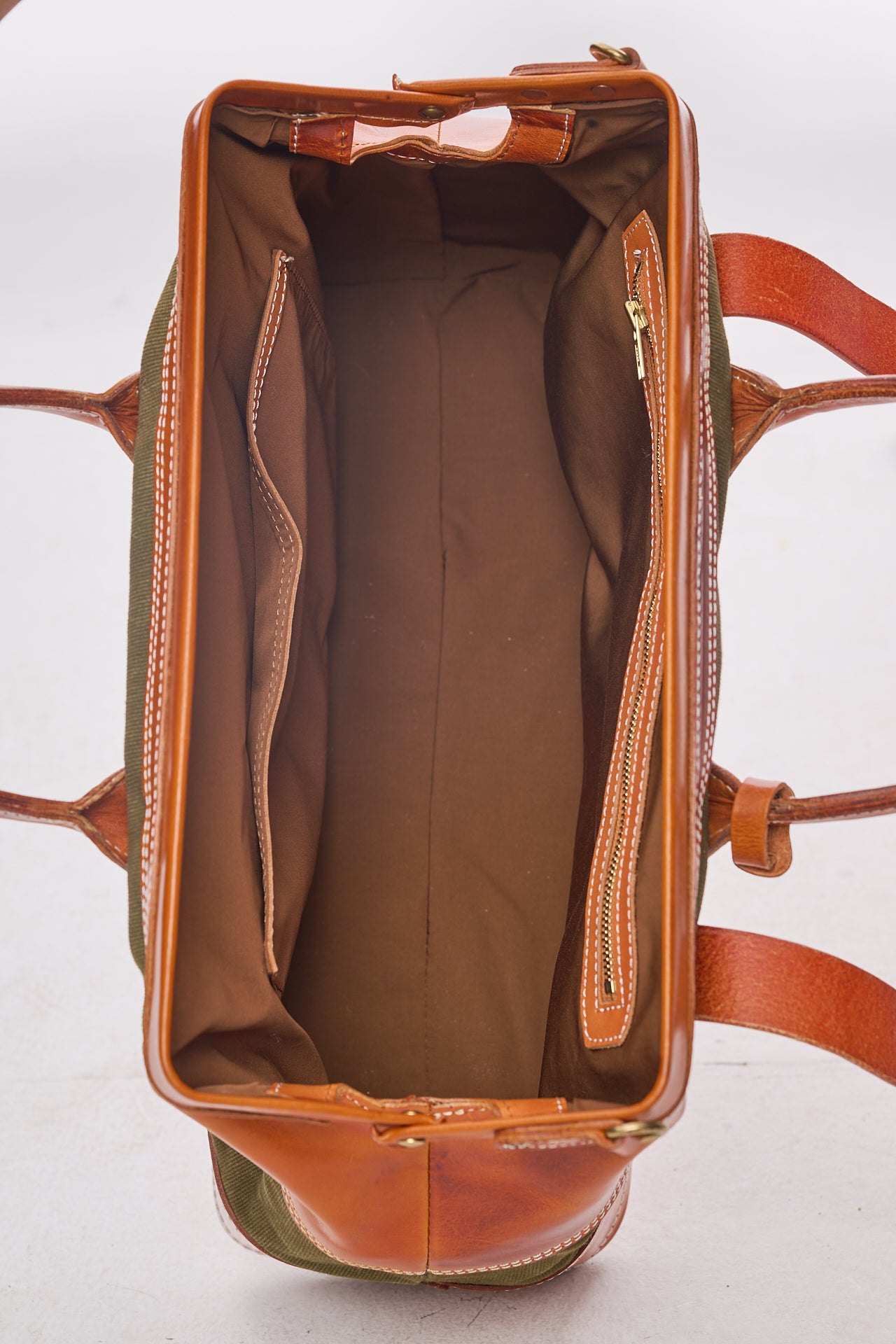 Vintage Canvas & Leather Travel Bag