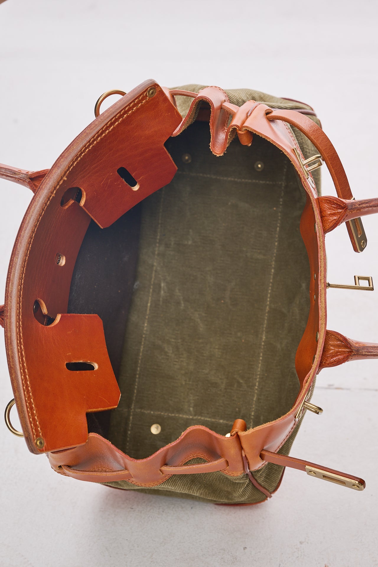 Vintage Handmade Canvas & Leather Travel Bag