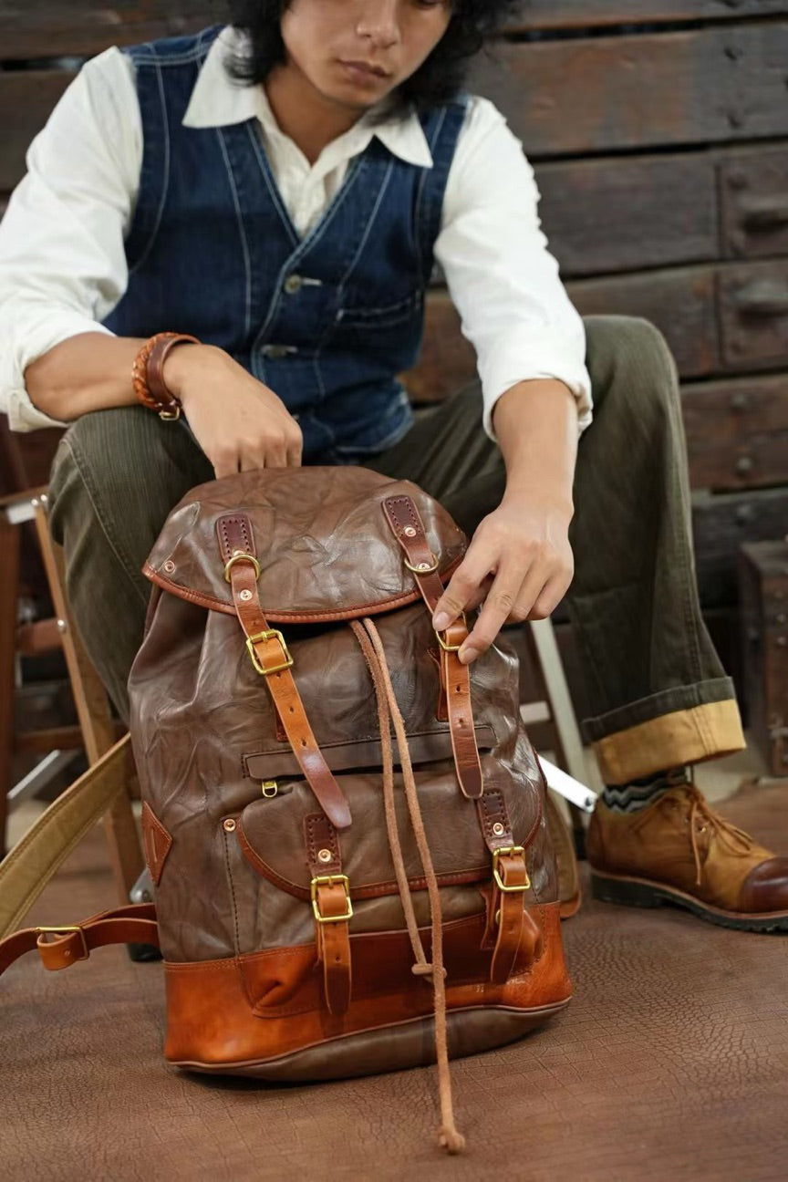 Frontier Full-Grain Leather Backpack