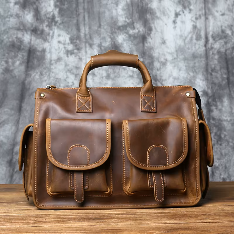 Vintage Leather Messenger Bag