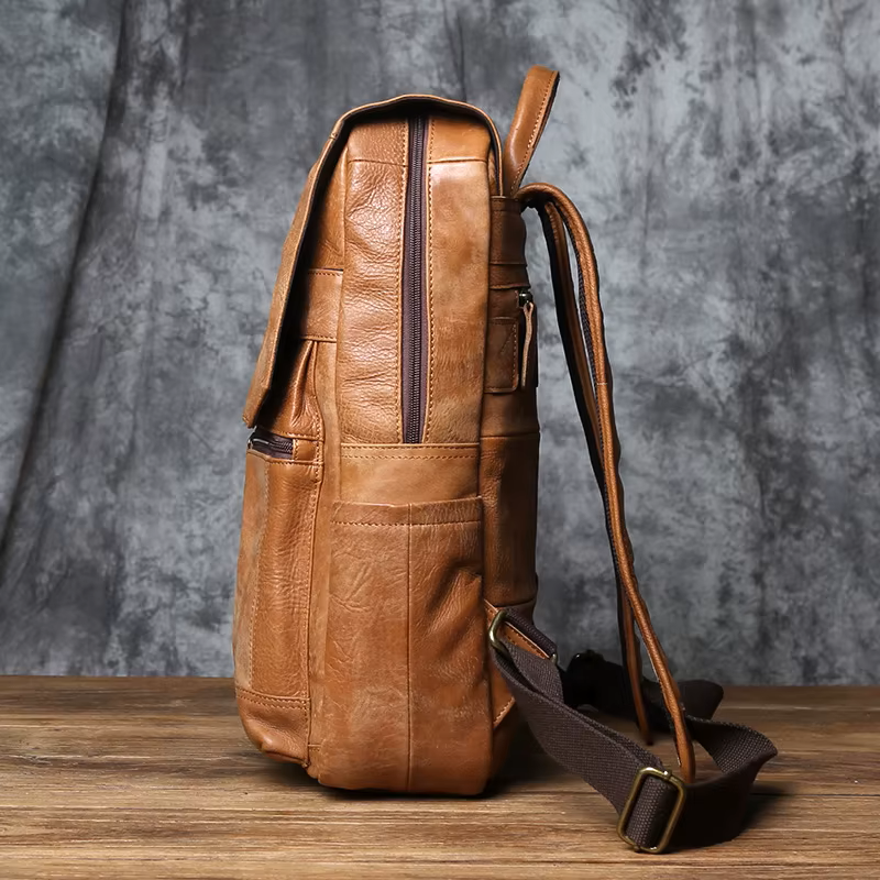 Handcrafted Leather Backpack – Unisex & Travel-Ready