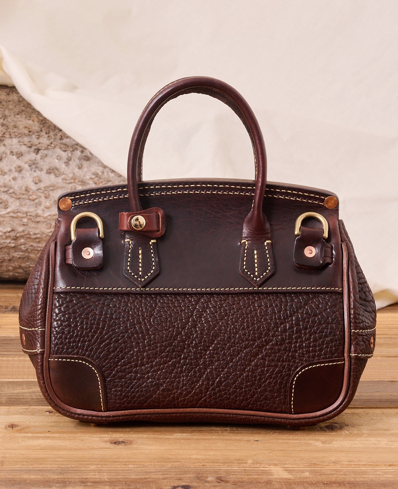 Mini rustic leather bag