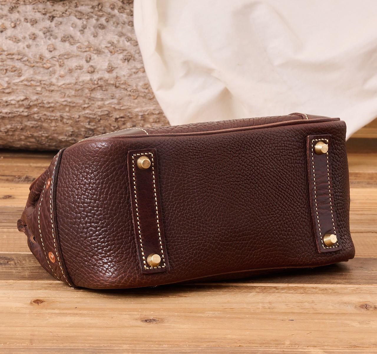 Mini rustic leather bag