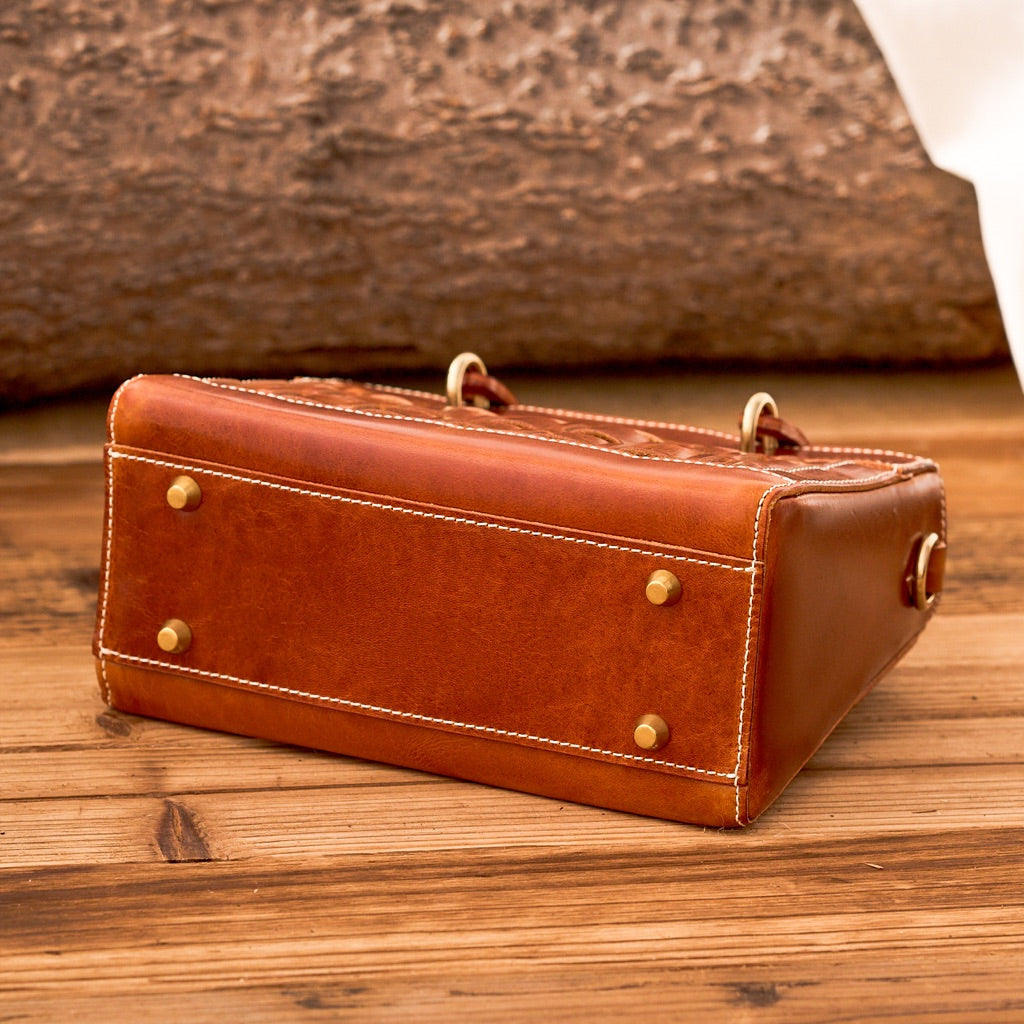 Handcrafted Woven Cowhide Leather Bag