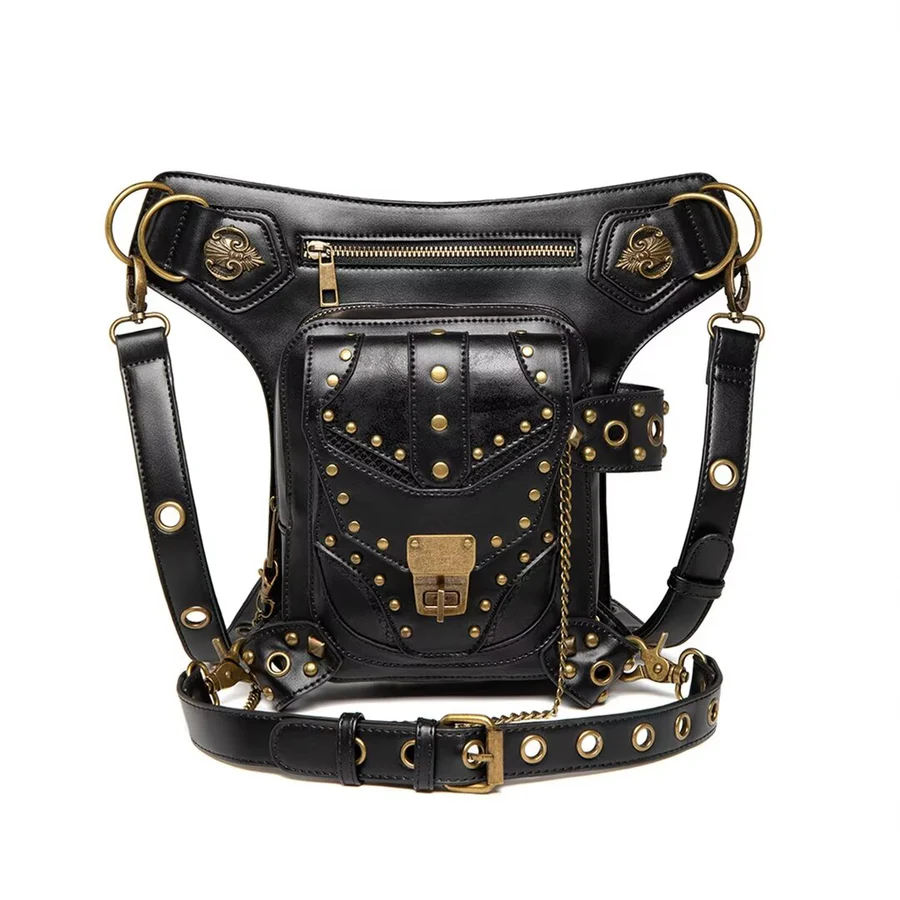 Vegan Leather Gothic Crossbody Bag