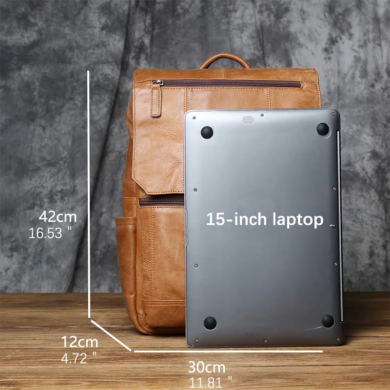 Handcrafted Leather Backpack – Unisex & Travel-Ready