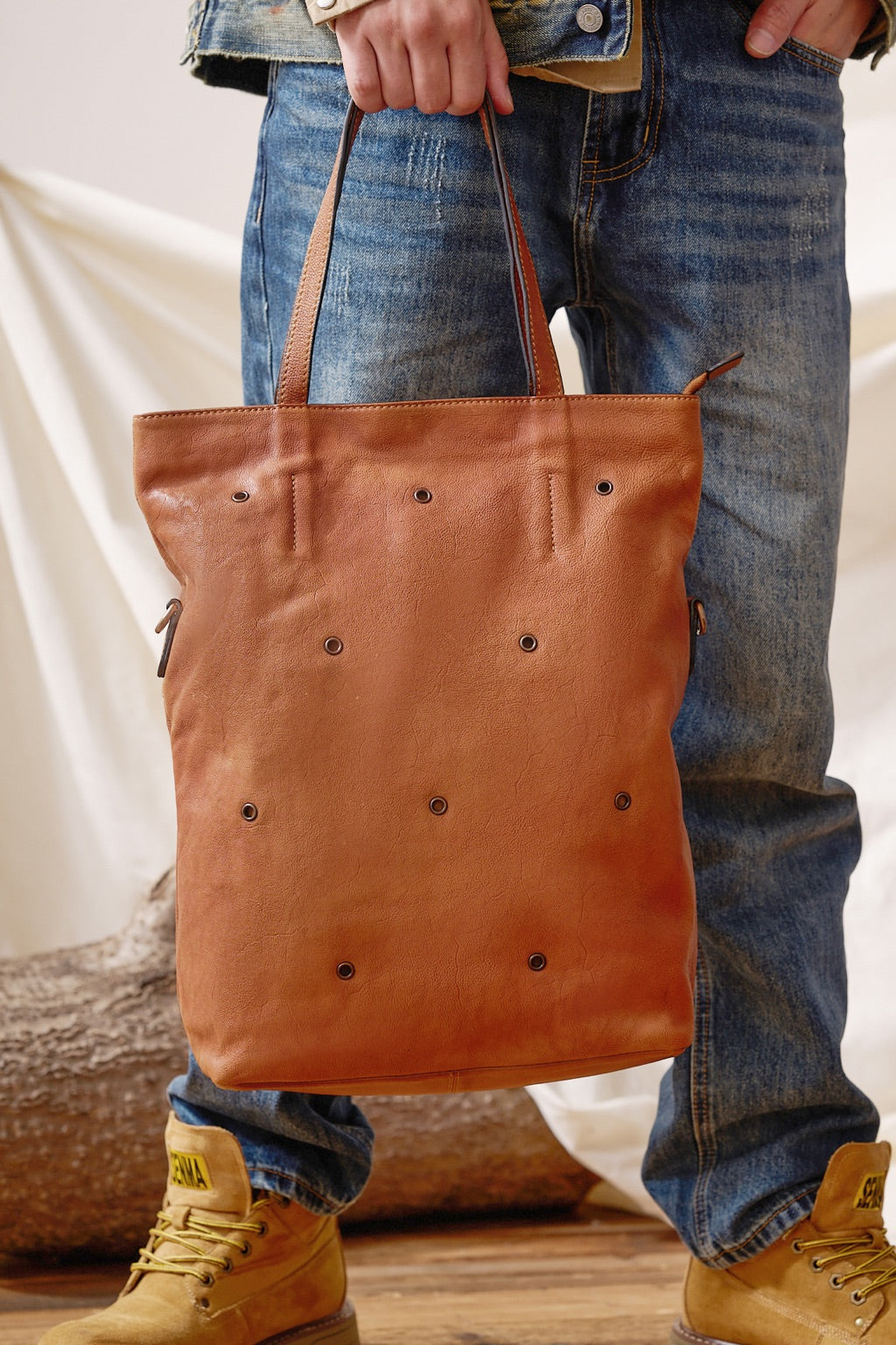 Cowhide Leather Tote Bag