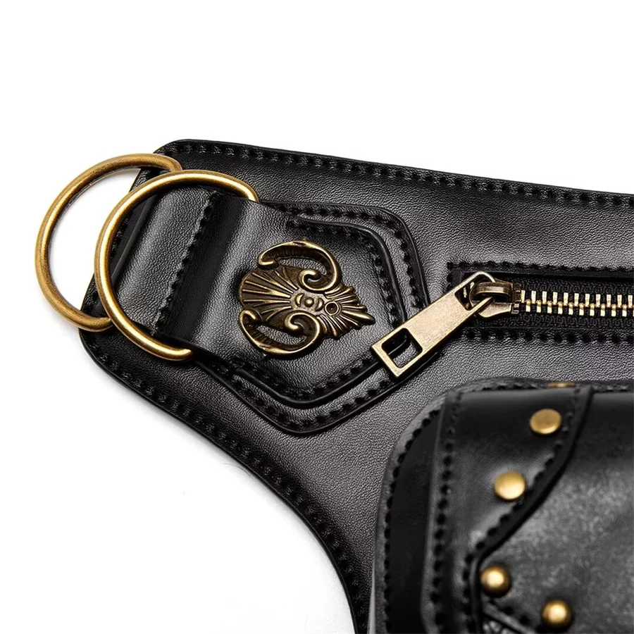 Vegan Leather Gothic Crossbody Bag