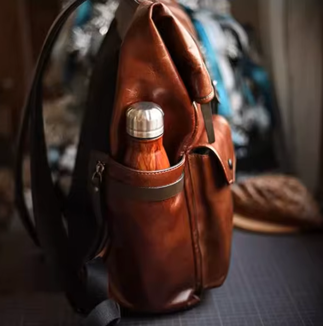 Vintage Craft Genuine Leather Travel Backpack