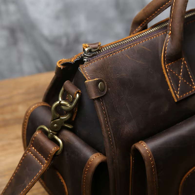 Vintage Leather Messenger Bag