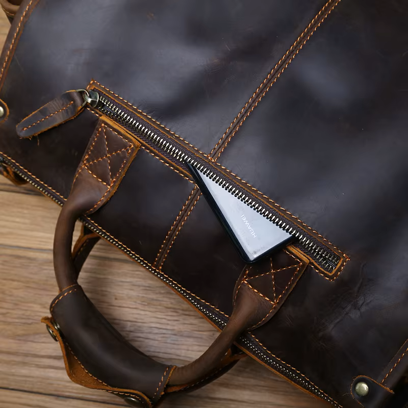 Vintage Leather Messenger Bag