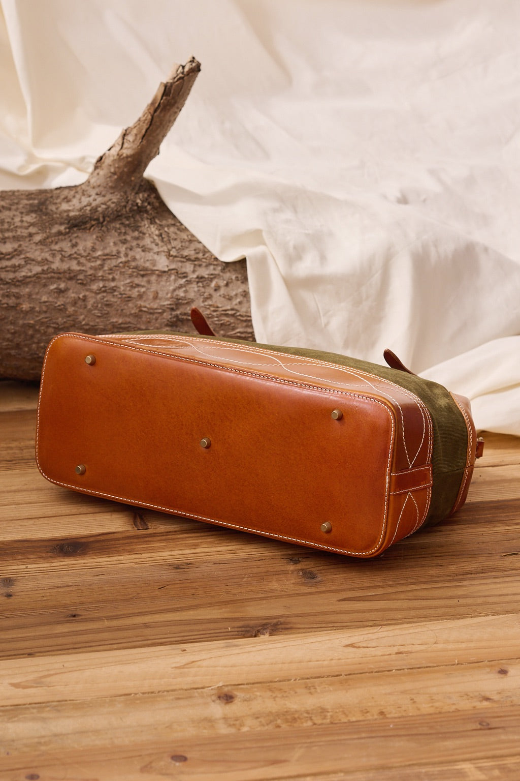 Vintage Canvas & Leather Travel Bag