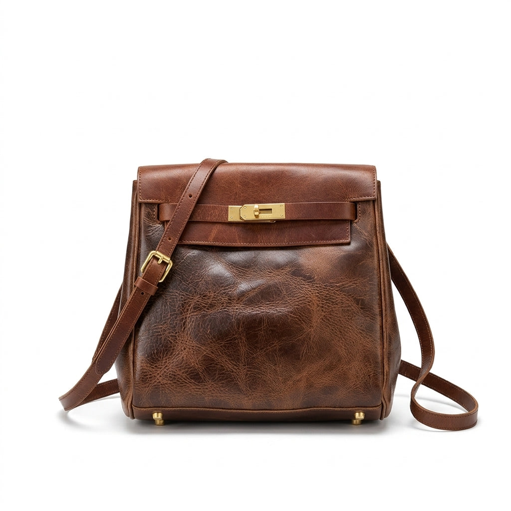 Vintage Artisan Leather Backpack by Cortfashion