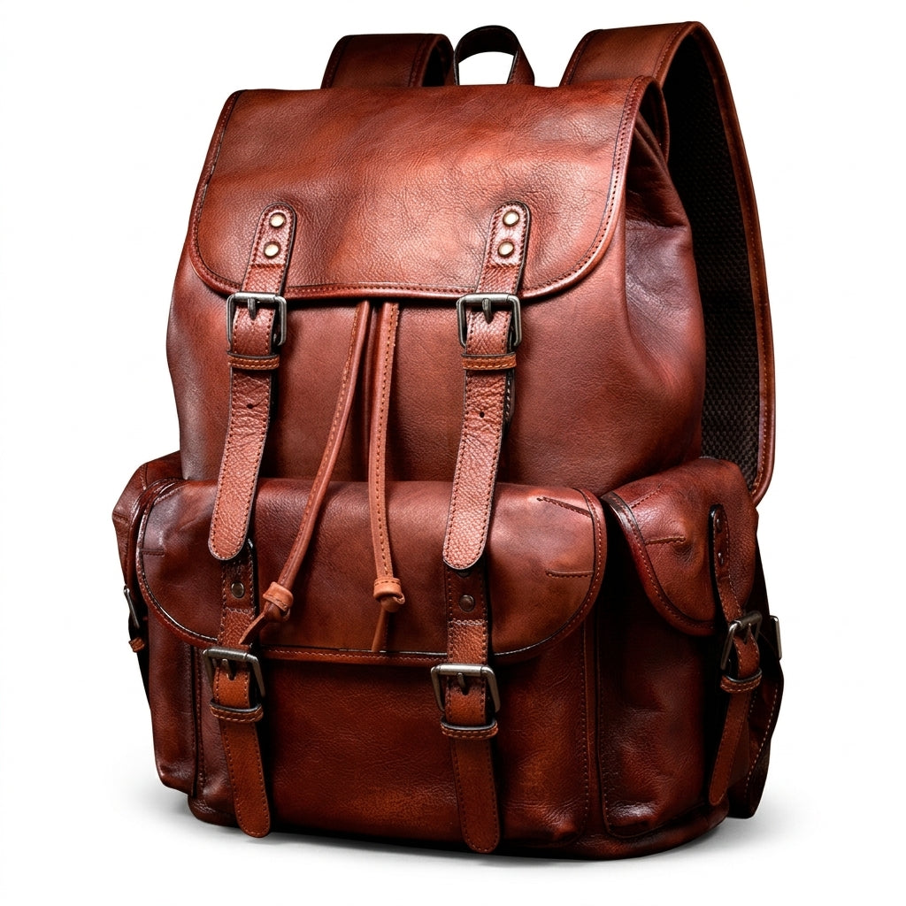 Vintage Leather Backpack by Cortfashion