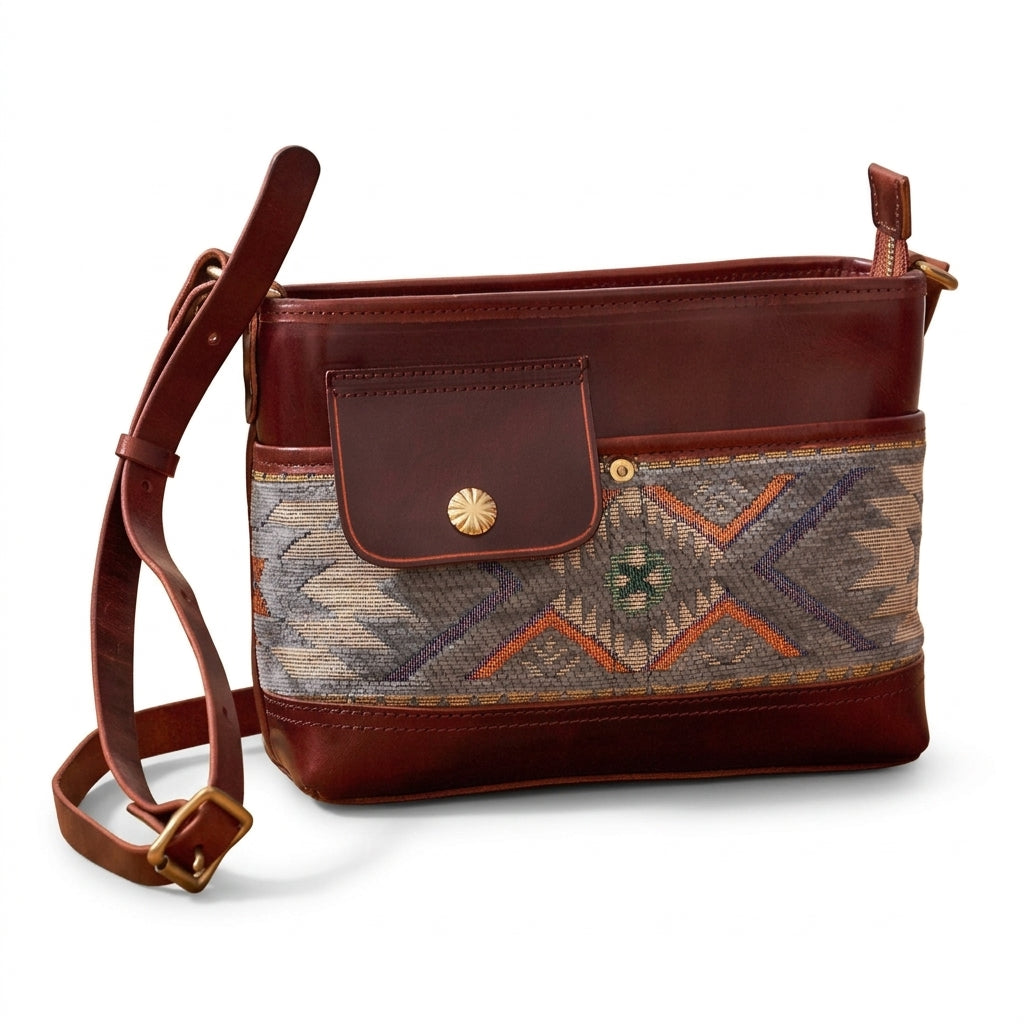 Rugged Cowhide Leather Crossbody Bag by Cortfashion