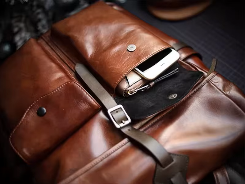 Vintage Craft Genuine Leather Travel Backpack