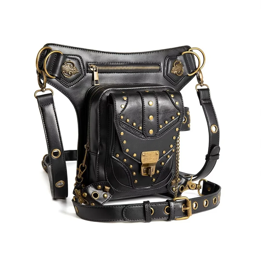 Vegan Leather Gothic Crossbody Bag
