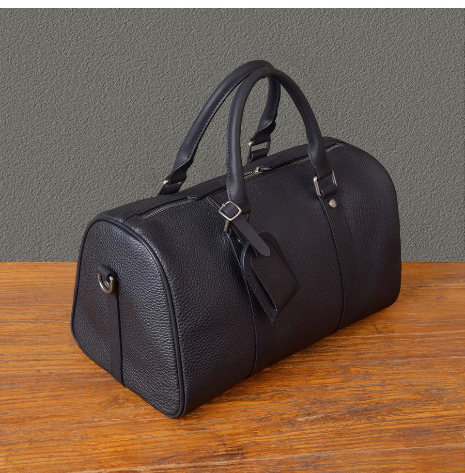Vintage Genuine Leather Duffel Bag