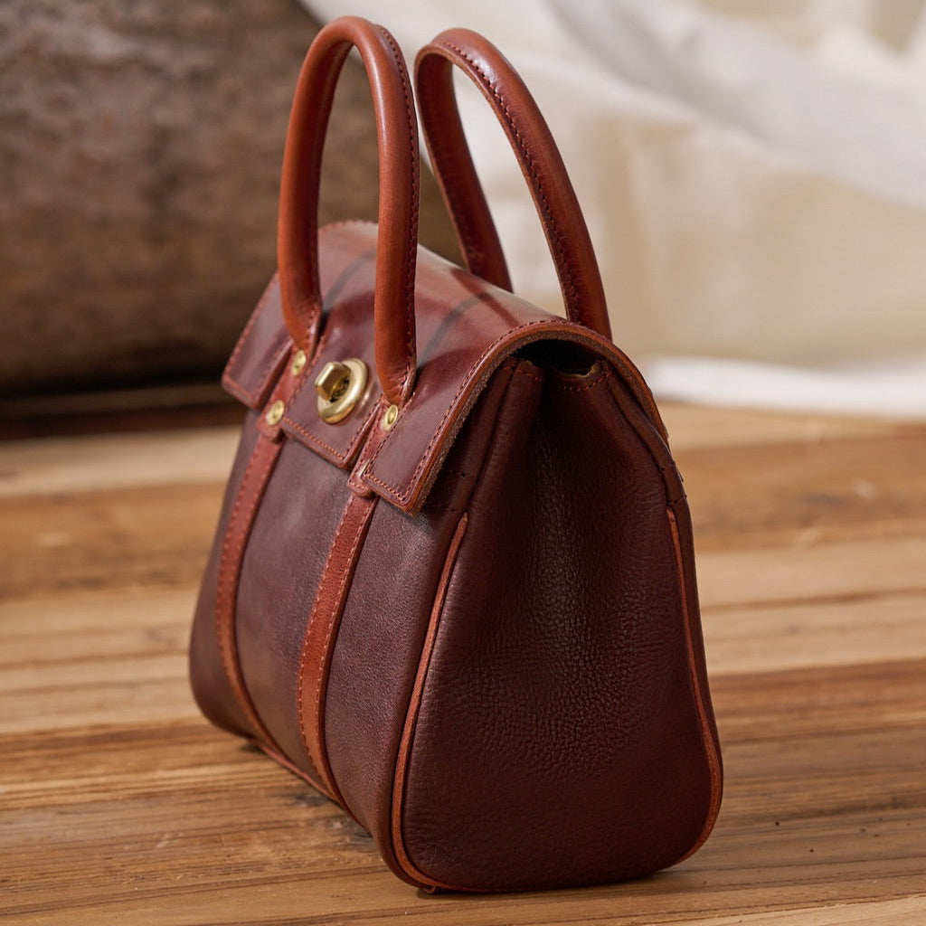 Small Cowhide Leather Handbag
