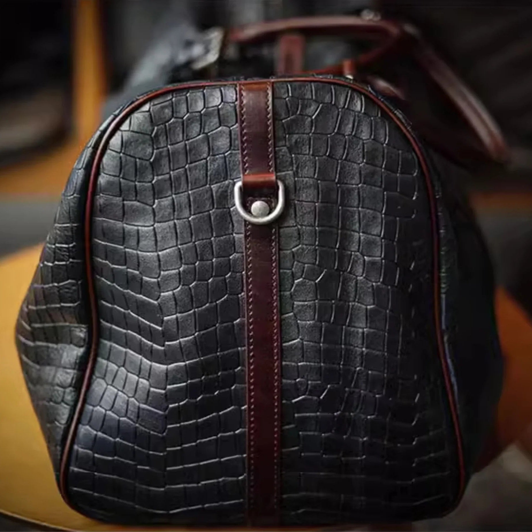 Italian Full Grain Leather Duffle Bag