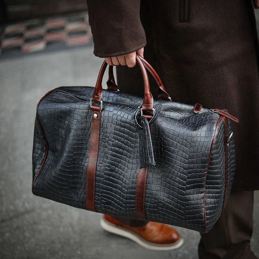 Italian Full Grain Leather Duffle Bag
