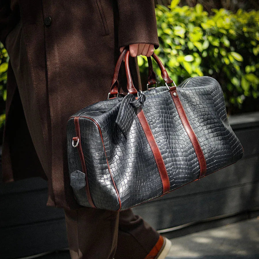 Italian Full Grain Leather Duffle Bag