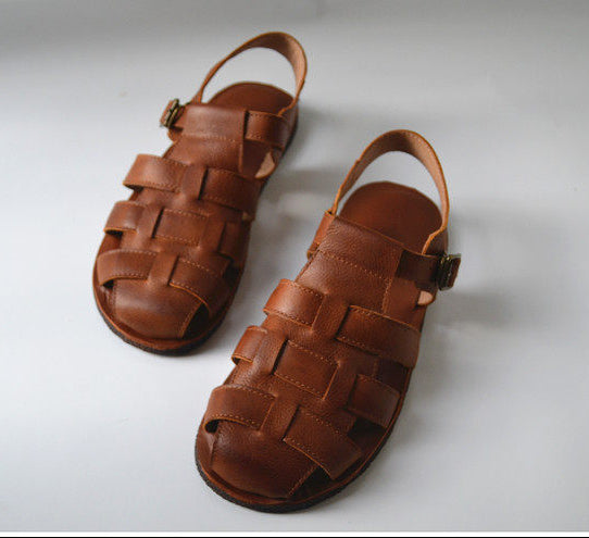 Vintage Woven Leather Sandals