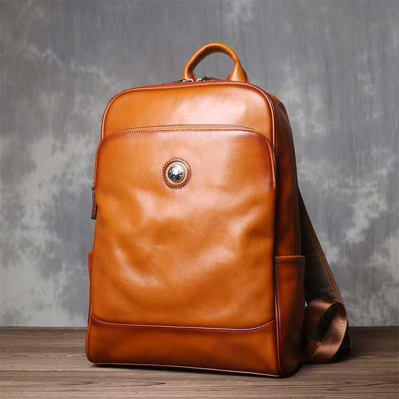 Heritage Craft Full-Grain Leather Travel Backpack