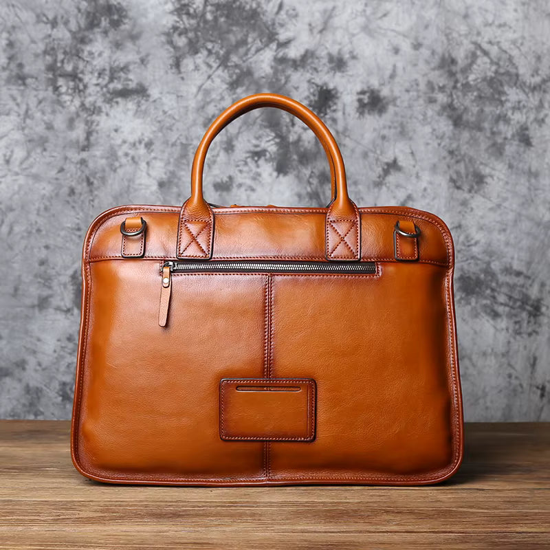 Top Layer Cowhide Leather Briefcase