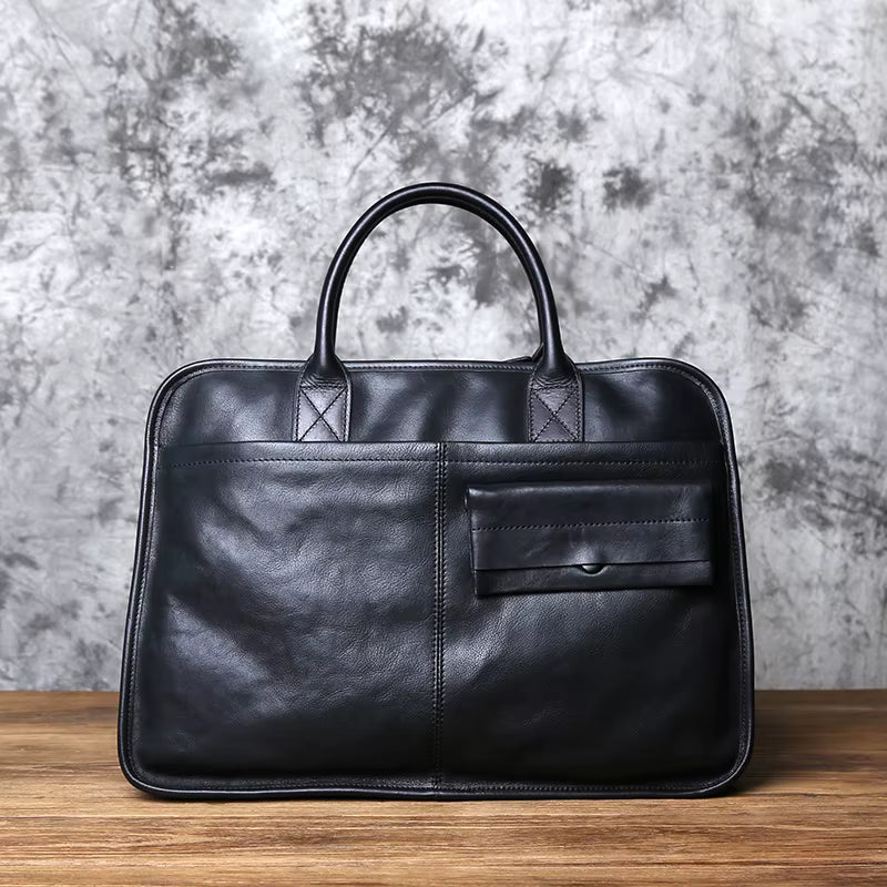Top Layer Cowhide Leather Briefcase