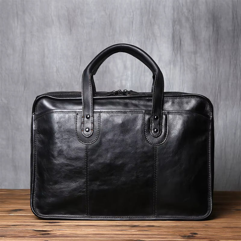 Signature Leather Office Bag
