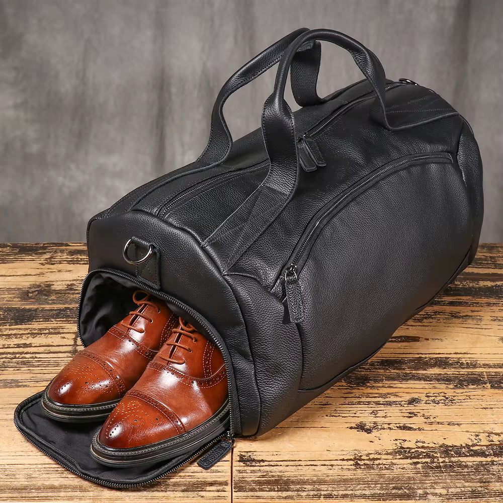 Genuine Leather Large Travel Duffel