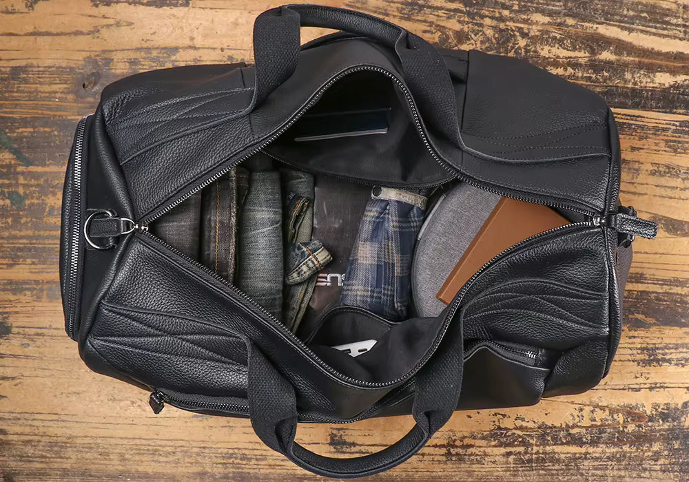 Genuine Leather Large Travel Duffel