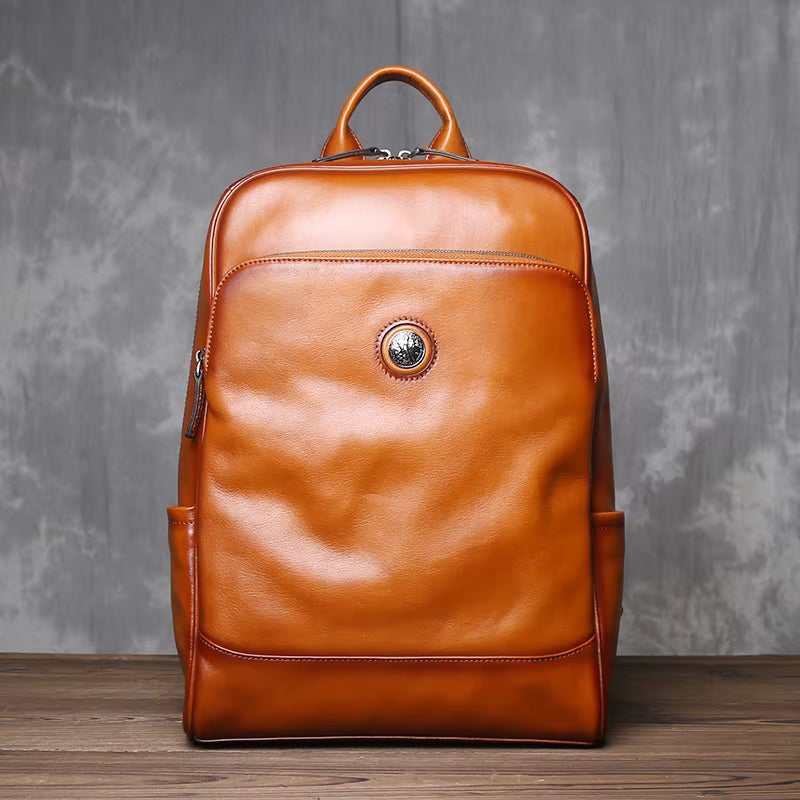 Heritage Craft Full-Grain Leather Travel Backpack