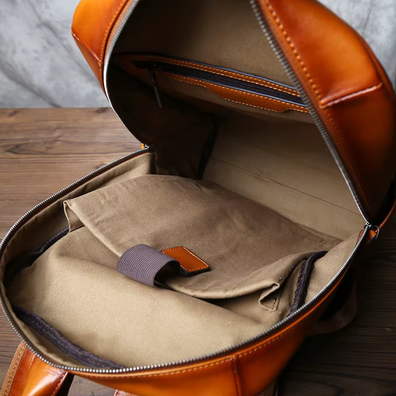 Heritage Craft Full-Grain Leather Travel Backpack