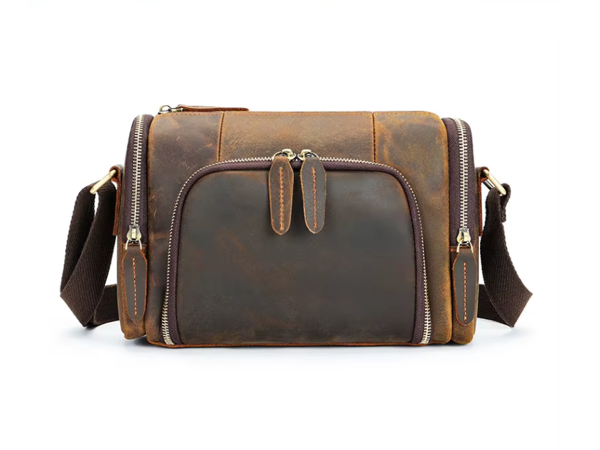 Men's Retro Leather Shoulder Bag