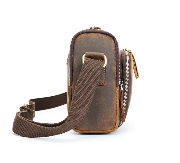 Men's Retro Leather Shoulder Bag