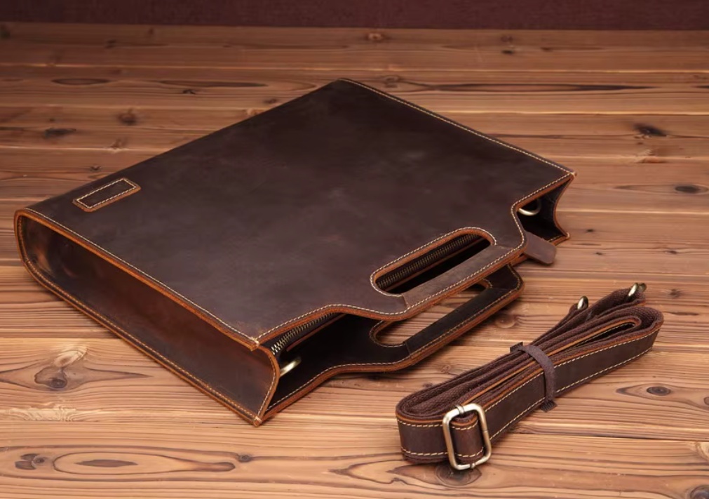 Crazy Horse Leather Business Briefcase