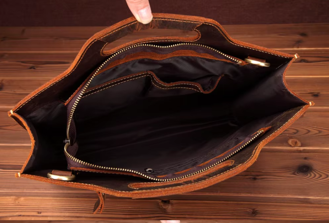 Crazy Horse Leather Business Briefcase