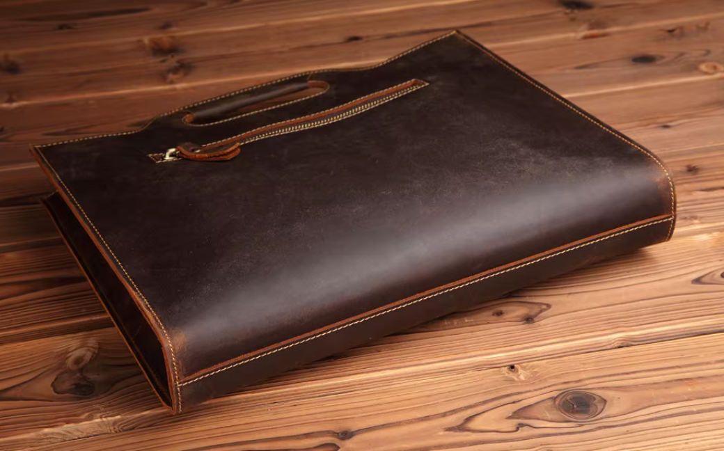 Crazy Horse Leather Business Briefcase