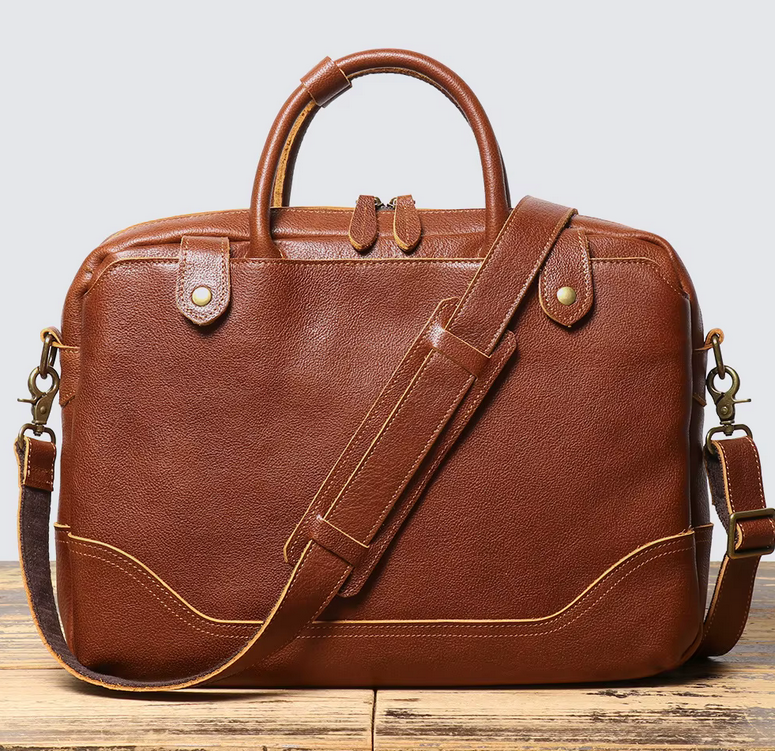 Heritage Full-Grain Leather Messenger Bag