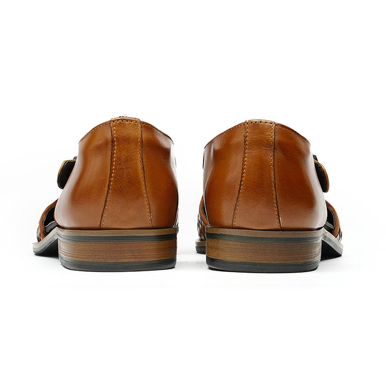 Woven Leather Strap Shoes