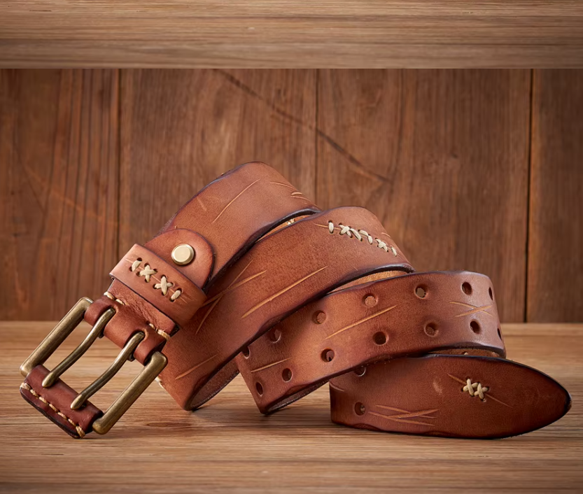 Heritage Brass Frame Leather Belt