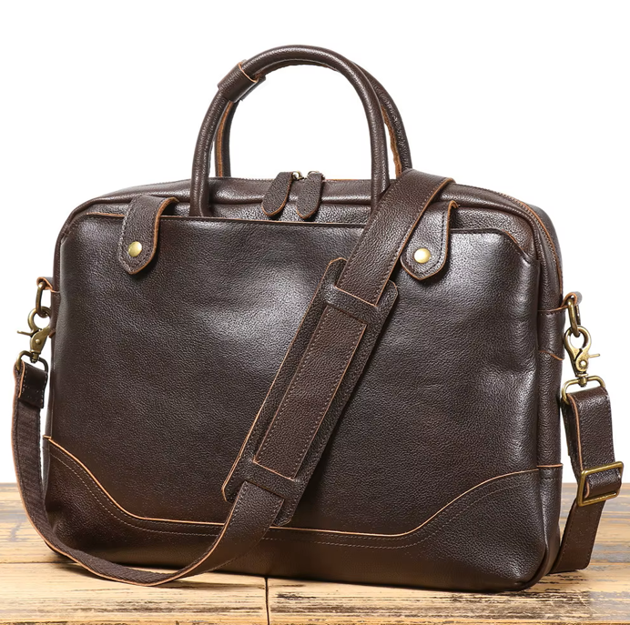 Heritage Full-Grain Leather Messenger Bag