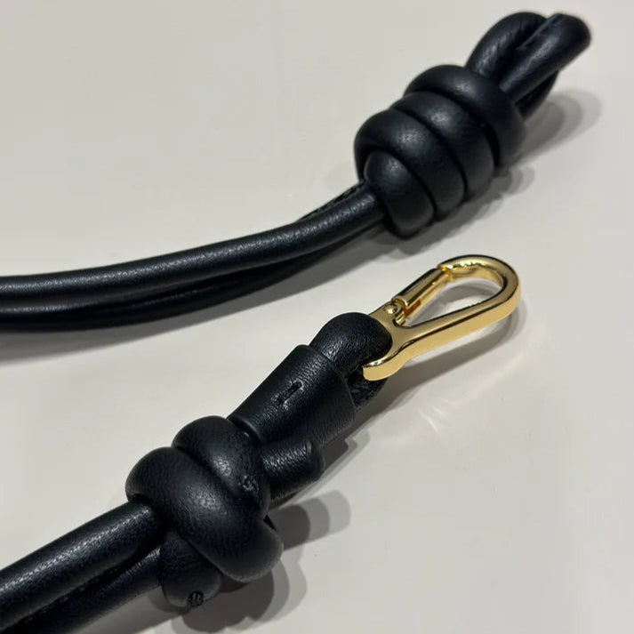 Cowhide Leather Drawstring Bag