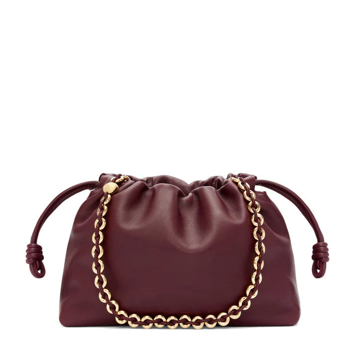 Cowhide Leather Drawstring Bag