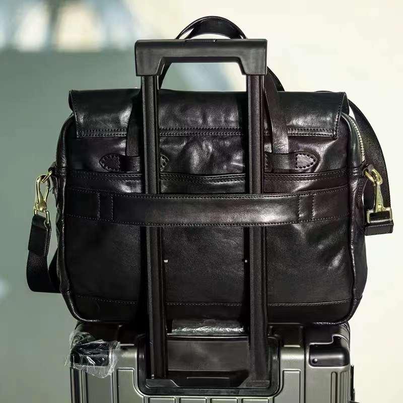 Vintage Italian Leather Men’s Business Briefcase