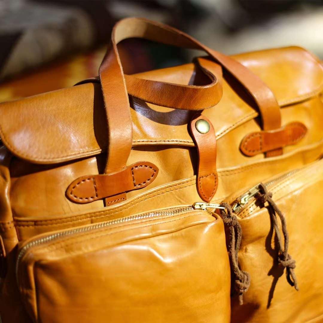 Vintage Italian Leather Men’s Business Briefcase